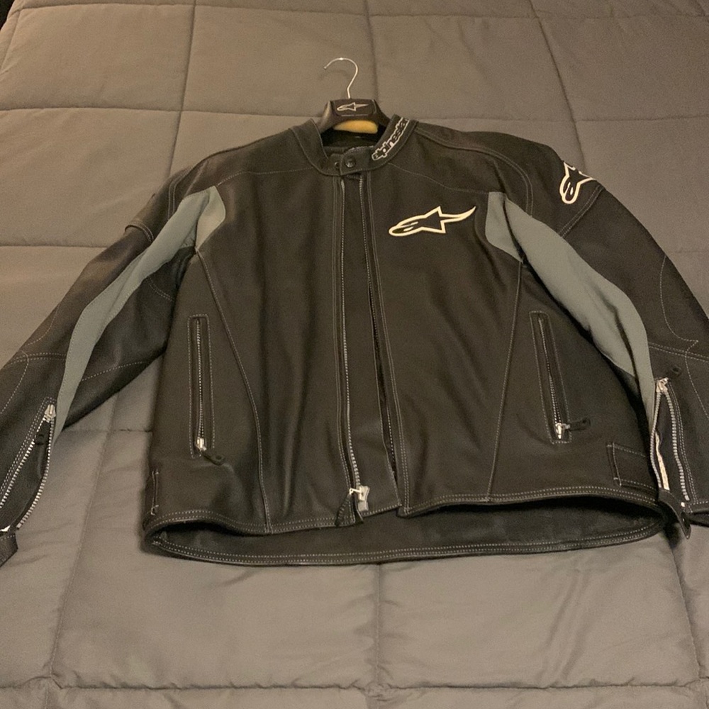Alpinestars TZ1 Leather Motorcycle Jacket Size US44